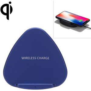 QK11 10W ABS + PC Fast Charging Qi Wireless Charger Pad  For iPhone  Galaxy  Huawei  Xiaomi  LG  HTC and Other QI Standard Smart Phones(Blue)