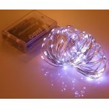 10m IP65 Waterproof White Light Silver Wire String Light  100 LEDs SMD 0603 3 x AA Batteries Box Fairy Lamp Decorative Light  DC 5V