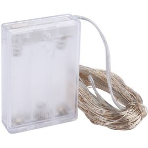 10m IP65 Waterproof White Light Silver Wire String Light  100 LEDs SMD 0603 3 x AA Batteries Box Fairy Lamp Decorative Light  DC 5V