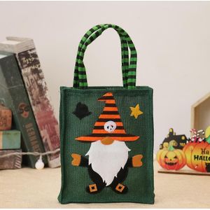 Halloween Cartoon Doll Linen Tote -tassen