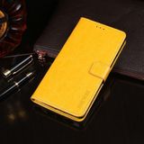 For iPhone X idewei Crazy Horse Texture Horizontal Flip Leather Case with Holder & Card Slots & Wallet(Yellow)