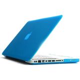 ENKAY for MacBook Pro 13.3 inch (US Version) / A1278 4 in 1 Frosted Hard Shell Plastic Protective Case with Screen Protector & Keyboard Guard & Anti-dust Plugs(Blue)