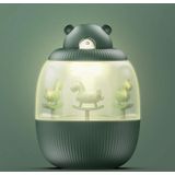 MJ010 USB Air Humidifier Home Small Bedroom Desktop Carousel Air Humidifier with Music Box  USB Plug-in Type(Green)