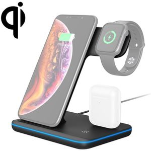 Z5 QI Vertical Magnetic Wireless Charger for Mobile Phones & Apple Watches & AirPods / Xiaomi Redmi AirDots  with Touch Ring Light (Black)