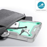 For Samsung Galaxy Tab A 10.1 (2019) Silicone + PC Shockproof Protective Case with Holder(Gray + Green)