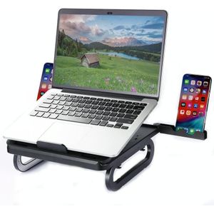 A23 Foldable Notebook Stand With 10-Speed Adjustment Computer Cooling Lifting Stand  Colour: Regular (Black )