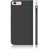 For iPhone 6 Plus / 6s Plus Imitated Mirror Surface Horizontal Flip Leather Case with Holder & Card Slots & Wallet & Lanyard(Black)