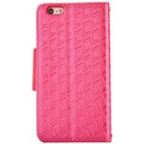 For iPhone 8 Plus & 7 Plus  Bowknot Embossing Horizontal Flip Leather Case with Holder & Card Slots & Wallet(Magenta)