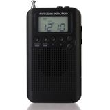 HRD-104 Mini Portable FM + AM Two Band Radio with Loudspeaker(Black)