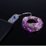 10m Pink Light USB Silver Wire String Light  100 LEDs 8 Modes Fairy Lamp Decorative Light with 13-keys Remote Control  DC 5V