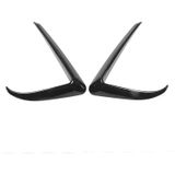 2 PCS Car Lamp Eyebrow Decorative Sticker Fog Lamp Frame for Tesla Model 3(Black)