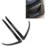 2 PCS Car Lamp Eyebrow Decorative Sticker Fog Lamp Frame for Tesla Model 3(Black)