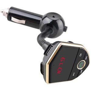 Bluetooth FM Transmitter Wireless In-Car Radio Adapter Music Player Hands-Free Calling Car Kit  Dual USB Charger  Support Bluetooth/ Micro SD Card/ Aux Input/ USB Disk
