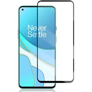 mocolo 0.33mm 9H 2.5D Full Glue Silk Print Tempered Glass Film for OnePlus 8T  Support Fingerprint Unlock(Black)