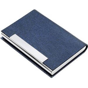 2 PCS Stainless Steel Business Card Holder(Blue)
