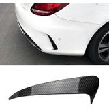 Car Rear Bumper Air Outlet Wind Knife Blade Decoration Sticker Strip for Mercedes-Benz C Class W205 (Carbon Fiber Black)