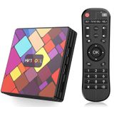 HK1COOL 4K UHD Smart TV Box with Remote Controller  Android 9.0 RK3318 Quad-core Cortex-A53  4GB+32GB  Support WiFi & BT & AV & HDMI & RJ45 & TF Card