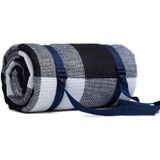 FP1409 6mm Thickened Moisture-Proof Beach Mat Outdoor Camping Tent Mat Without Storage Bag  Size:200x200cm(Black Gray White Grid)