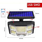 TG-TY085 Solar Outdoor Human Body Induction Wall Light Household Garden Waterproof Street Light wIth Remote Control  Spec: 168 LED  Integrated