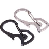 Outdoor Tools Carabiner  Hex Driver Bottle Opener Keychain Ring Climbing Accessories(Silver)