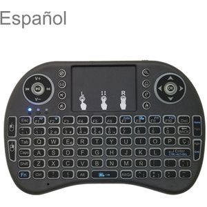 Support Language: Spanish i8 Air Mouse Wireless Keyboard with Touchpad for Android TV Box & Smart TV & PC Tablet & Xbox360 & PS3 & HTPC/IPTV