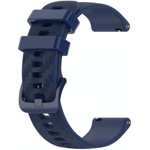 Voor Garmin VivoMove Luxe 20mm Koolstofvezel Gestreepte siliconenriem