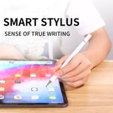 Imitation Porcelain 2 in 1 Mobile Phone Touch Screen Capacitive Pen for Apple / Huawei / Xiaomi / Samsung(White)