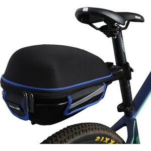 West Biking  Bicycle Shelf Mountain Road Bike Big Capacity Bag Riding Shelf Hard Shell Tail Bag  With Rain Cover(Blue)
