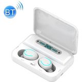F9-5 Intelligent Noise Cancelling Touch Bluetooth Earphone with Charging Box  Supports Three-screen LED Power Display & HD Call & Power Bank & Siri(White)
