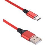 1m 2A Output USB to USB-C / Type-C Nylon Weave Style Data Sync Charging Cable  For Galaxy S8 & S8 + / LG G6 / Huawei P10 & P10 Plus / Xiaomi Mi 6 & Max 2 and other Smartphones(Red)