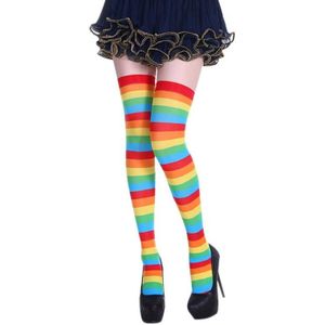 Knee Socks Sexy Slim Striped Long Socks Christmas Halloween Easter Ball Party Knee High Socks