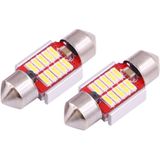 2 PCS 31mm 3W 180LM White Light 10 LED SMD 4014 CANBUS License Plate Reading Lights Car Light Bulb