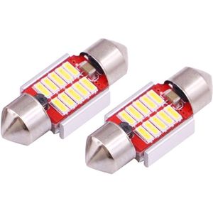 2 PCS 31mm 3W 180LM White Light 10 LED SMD 4014 CANBUS License Plate Reading Lights Car Light Bulb