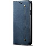 For iPhone 6 Plus / 6s Plus Denim Texture Casual Style Horizontal Flip Leather Case with Holder & Card Slots & Wallet(Blue)