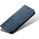 For iPhone 6 Plus / 6s Plus Denim Texture Casual Style Horizontal Flip Leather Case with Holder & Card Slots & Wallet(Blue)