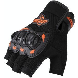 BSDDP A010B Summer Half Finger Cycling Gloves Anti-Slip Breathable Outdoor Sports Hand Equipment  Size: XL(Orange)