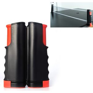 REGAIL Retractable Portable Table Tennis Net Rack(Black Red)