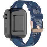 18mm Stripe Weave Nylon Wrist Strap Watch Band for Xiaomi Mi Watch  Garmin Vivomove 3s / Vivoactive 4s(Blue)