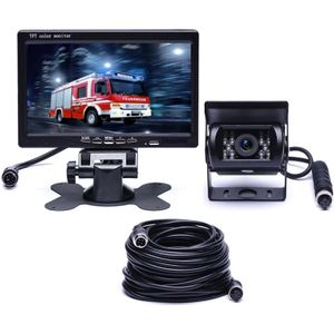 F0505 7 inch HD Car 18 IR LEDs Backup Camera Rearview Mirror Monitor  with 10m Cable