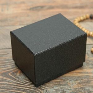8 PCS Litchi Texture Watch Box Jewelry Gift Box Earring Necklace Jewelry Watch Packaging Box  Color:Black