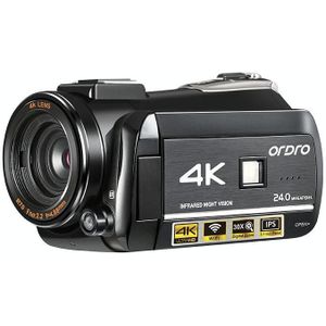 ORDRO AC3 3.1 inch IPS Screen 4K Full HD 13MP Night Vision WiFi Live Camcorder DV Digital Camera  Style:Standard(Black)
