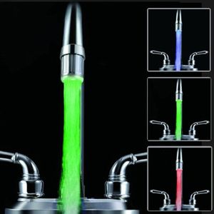 2 PCS LED Faucet Color Changing Luminous Faucet  Specification: Temperature Control Three Colors
