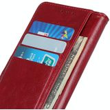 For Wiko Y62 Copper Buckle Nappa Texture Horizontal Flip Leather Case with Holder & Card Slots & Wallet(Wine Red)