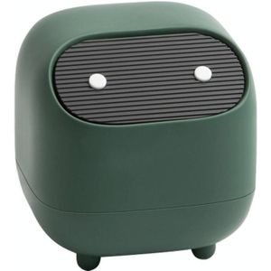 Ninja Desktop Trash Can Mini Dual-layer Push Trash Bin (Green)