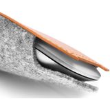 European Style Elastic PU Leather Fur Felt Mouse Storage Bag for Apple Magic Mouse 2