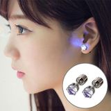 2 PCS Stylish Cubic Zirconia Earrings with Bright Light  Random Color Delivery