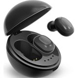 A10 TWS Space Capsule Shape Wireless Bluetooth Earphone with Magnetic Charging Box & Lanyard  Support HD Call & Automatic Pairing Bluetooth(Black)