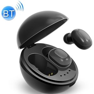 A10 TWS Space Capsule Shape Wireless Bluetooth Earphone with Magnetic Charging Box & Lanyard  Support HD Call & Automatic Pairing Bluetooth(Black)