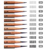 2 Boxes Marco 7001 Sketch Pencil Children Original Wooden Word Learning Stationery Art Calligraphy Drawing Pencil  Lead hardness: 8B