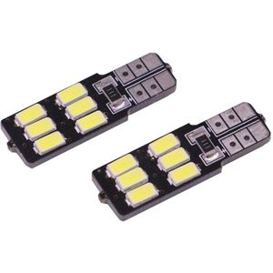 2 PCS T10 2.5W 100LM White Light 6 LED 5730 SMD CANBUS Car Signal Light Bulb